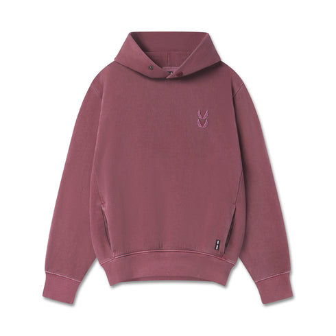 0920. Tech Essential™ Distressed Hoodie - Faded Crimson