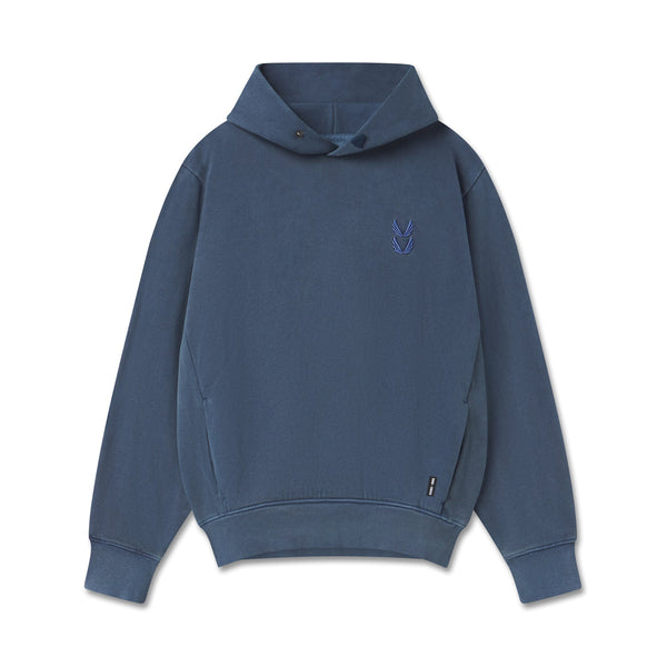 0920. Tech Essential™ Distressed Hoodie - Faded Navy