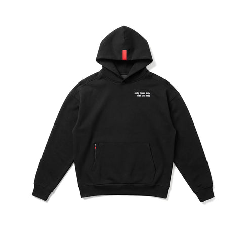 0874. Tech-Terry™ Zip Hoodie - Black "Eagle"