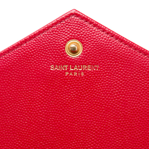 Classic Monogram Wallet on Chain Matelasse Chevron Leather Medium