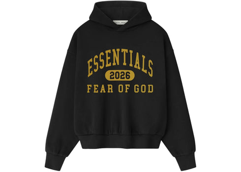 Fear of God Essentials Classic Fleece Hoodie Vintage Black