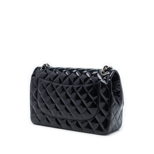 Classic Double Flap Bag Quilted Patent Jumbo