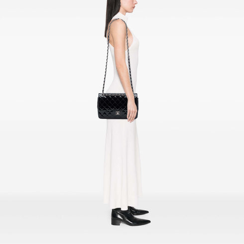Classic Double Flap Bag Quilted Patent Jumbo