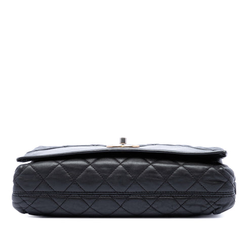 Soft Elegance Flap Bag Quilted Distressed Calfskin Medium