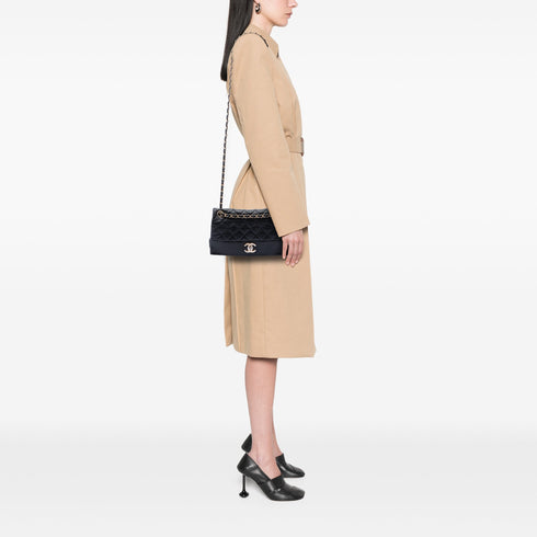 Soft Elegance Flap Bag Quilted Distressed Calfskin Medium