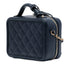 Filigree Vanity Case Quilted Caviar Small