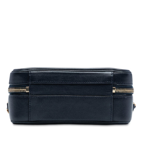 Filigree Vanity Case Quilted Caviar Small