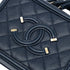 Filigree Vanity Case Quilted Caviar Small