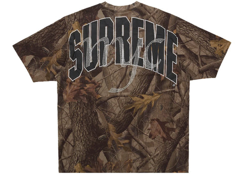 Supreme Rhinestone Script S/S Top Realtree Hardwoods Camo