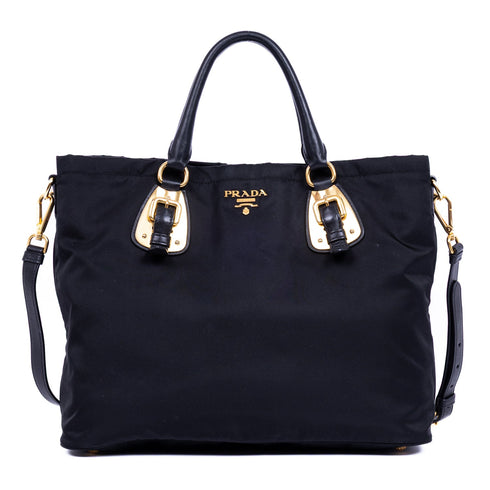 Convertible Belted Tote Tessuto Large
