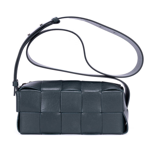 Brick Cassette Shoulder Bag Maxi Intrecciato Leather