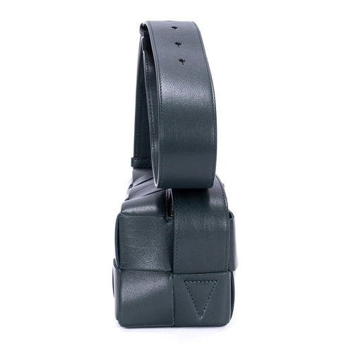 Brick Cassette Shoulder Bag Maxi Intrecciato Leather