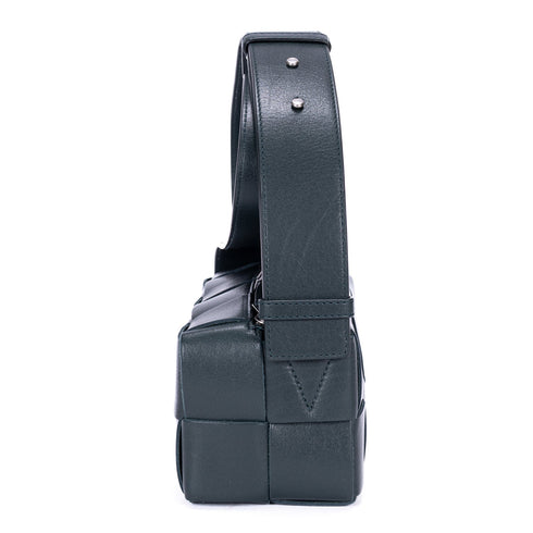 Brick Cassette Shoulder Bag Maxi Intrecciato Leather