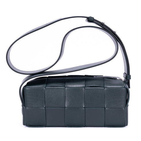 Brick Cassette Shoulder Bag Maxi Intrecciato Leather