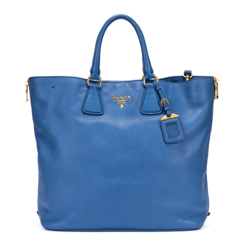 Side Zip Convertible Tote Vitello Daino Large