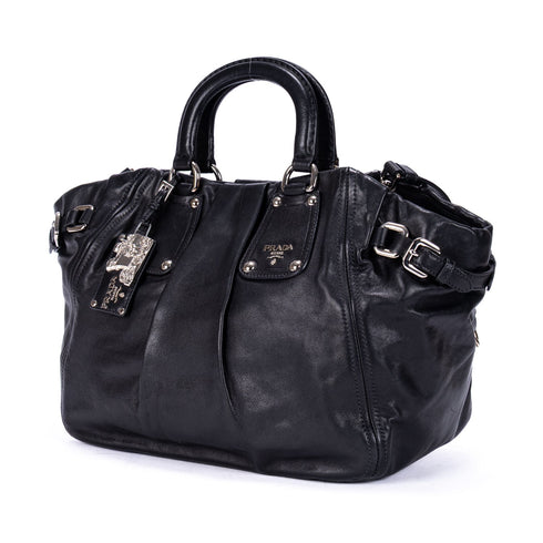 Belted Pleated Tote Soft Calf Medium