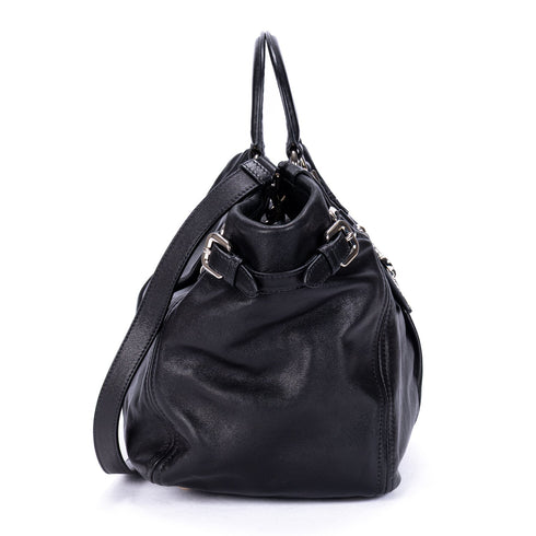 Belted Pleated Tote Soft Calf Medium