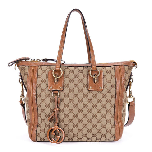 GG Charm Convertible Tote GG Canvas Medium