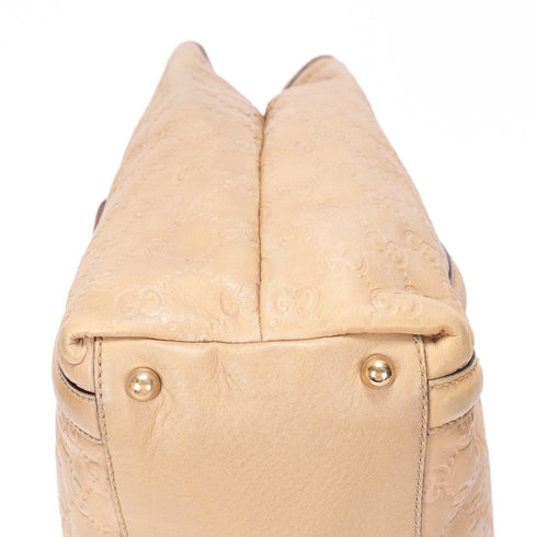 Britt Web Convertible Satchel Guccissima Leather Large