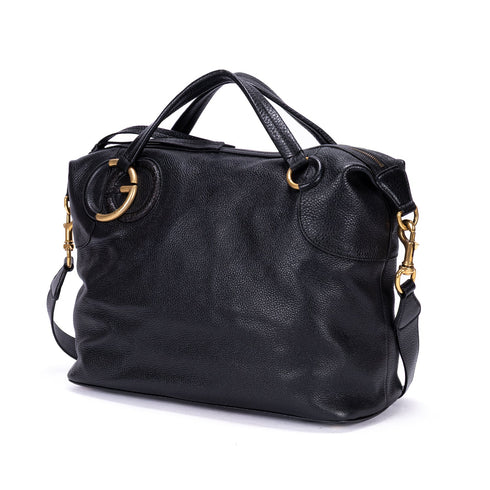 Twill Satchel Leather