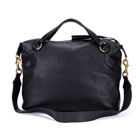 Twill Satchel Leather