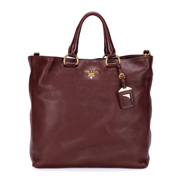 Convertible Shopper Tote Vitello Daino Large