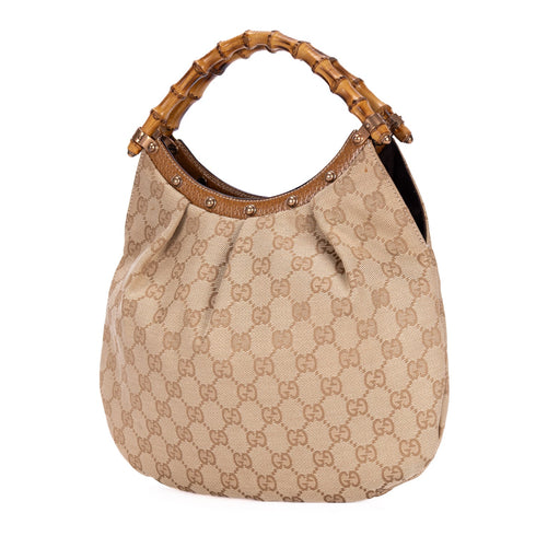Vintage Bamboo Hobo GG Canvas Large