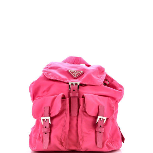 Double Front Pocket Backpack Tessuto Small