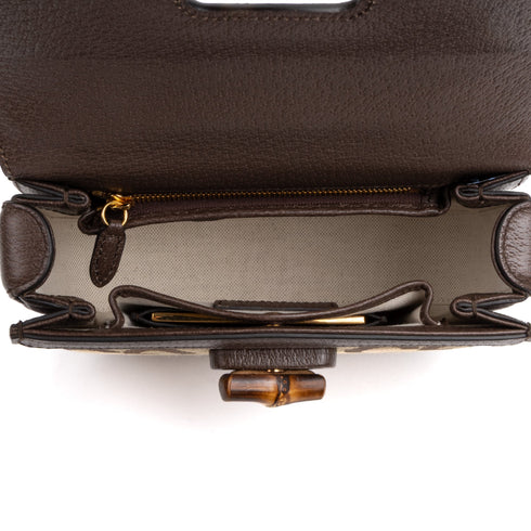 Bamboo 1947 Top Handle Bag Jumbo GG Canvas Small