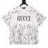 GUCCI 2026 New Arrival: All-Over Digital Print Short-Sleeve T-Shirt featuring Branch-Motif Lettering Logo