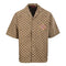 GUCCI Monogram Embroidered "Year of the Horse" Badge Cuban Collar Shirt