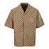 GUCCI Monogram Embroidered "Year of the Horse" Badge Cuban Collar Shirt