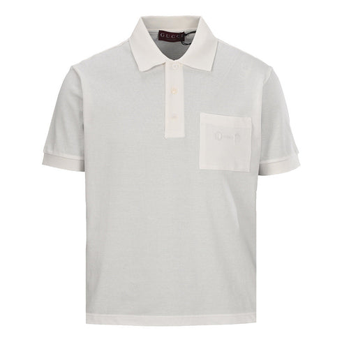 GUCCI Horsebit-Embroidered Pocket Polo Shirt