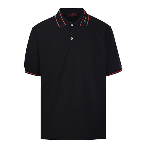 GUCCI Ribbed Jacquard Short-Sleeve Polo Shirt