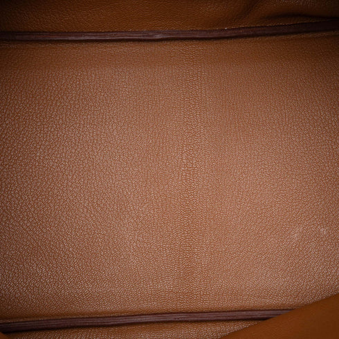 Birkin Handbag Brown Togo with Palladium Hardware 35