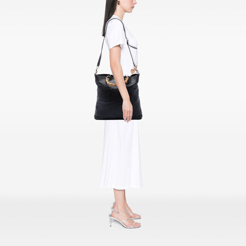 Bamboo Shopper Tote Leather Large
