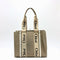 Woody Tote Canvas with Leather Medium