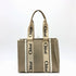 Woody Tote Canvas with Leather Medium