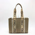 Woody Tote Canvas with Leather Medium