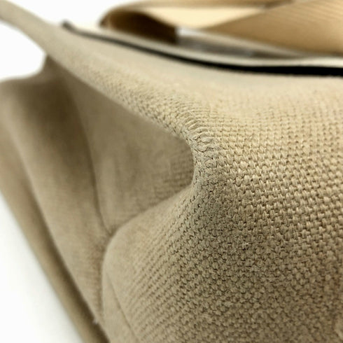 Woody Tote Canvas with Leather Medium