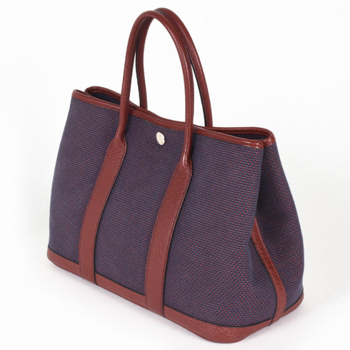 Garden Party Tote Toile and Leather 30
