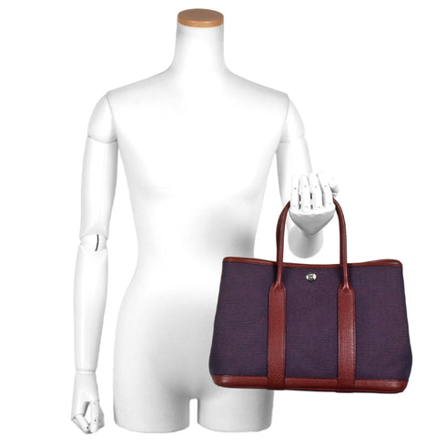 Garden Party Tote Toile and Leather 30