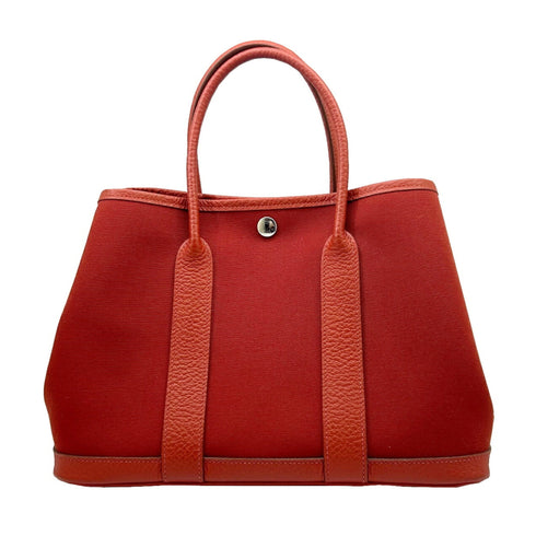 Garden Party Tote Toile and Leather 30