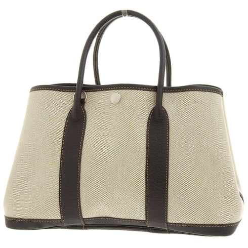 Garden Party Tote Toile and Leather 30