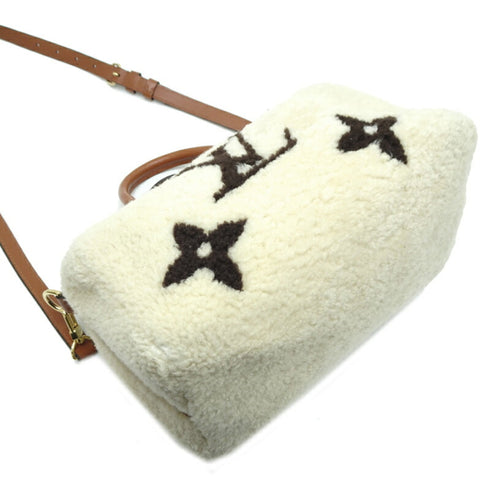 Speedy Bandouliere Bag Monogram Giant Teddy Fleece 25