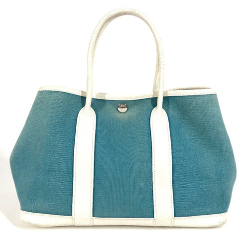 Garden Party Tote Toile and Leather 30