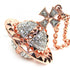 Pendant Necklace Pink Gold with Rhinestone