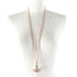 Pendant Necklace Pink Gold with Rhinestone