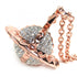 Pendant Necklace Pink Gold with Rhinestone