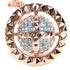 Pendant Necklace Pink Gold with Rhinestone